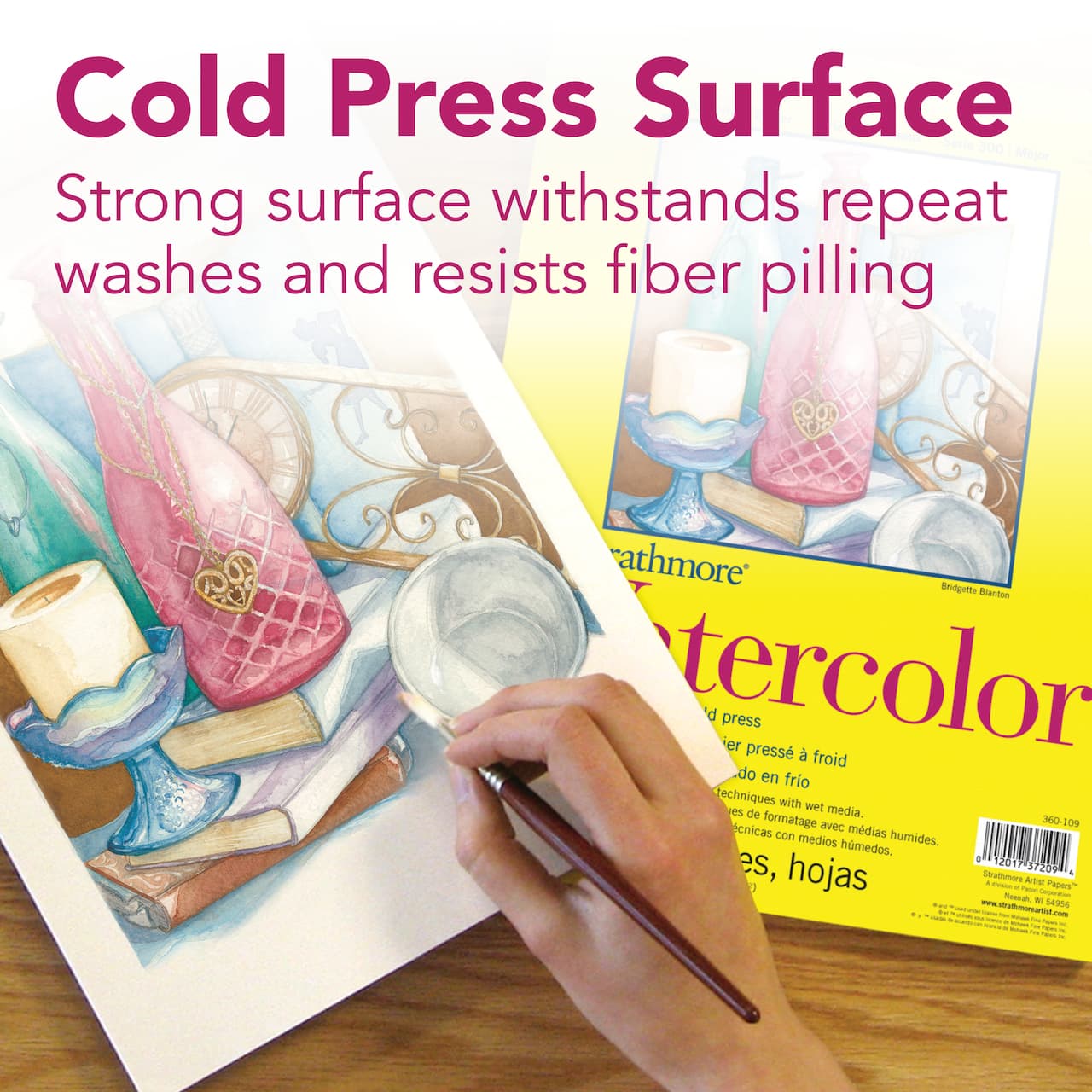 Strathmore® 300 Series Cold Press Watercolor Paper Pad, 22" x 30"